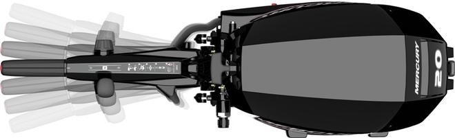 Tiller 0-18 degree © Mercury Marine